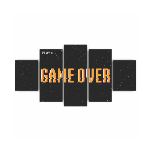 Quadros Decorativos Mdf Game Over Jogos Gamer Sala Quarto
