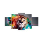 Quadros Decorativos Mdf Leão De Judá Em Chamas Colorido Sala