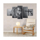 Quadros Decorativos Mdf Leão Juda E Jesus Faces Preto E Branco