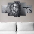 Quadros Decorativos Mdf Leão Juda E Jesus Faces Preto E Branco