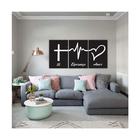 Quadros Decorativos Mdf Mosaico Fe, Esperança, Amor 80x60