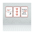 Quadros Decorativos Mdf Religioso Nunca Foi Sorte 80x60