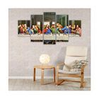 Quadros Decorativos Mdf Santa Ceia Aquarela Artístico Sala Qu