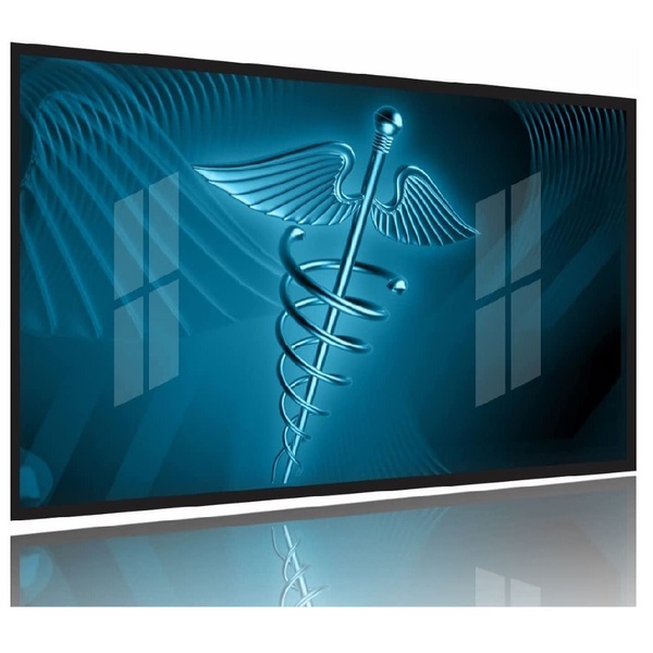 Quadros Decorativos Medicina Logo 130x60 Moldura Preta 2x2