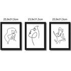 Quadros Decorativos Minimalista 3 Peças Pvc Luven Pre