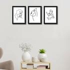 Quadros Decorativos Minimalista 3 Peças Pvc Luven Pre