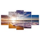 Quadros Decorativos Mosaico Mdf Por Do Sol Azul