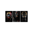 Quadros Decorativos Mosaico Mulheres Negras Maquiagem Colorida