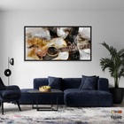 Quadros Decorativos Musical Violao 130x60 Moldura Preta 2x2