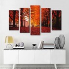 Quadros Decorativos Paisagem Outono 5 Peças