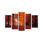 Quadros Decorativos Paisagem Outono 5 Peças