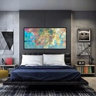 Quadros Decorativos Paisagens Flores 130x60 Moldura Preta