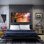 Quadros Decorativos Paisagens Flores Campos Moldura Preta