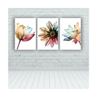 Quadros Decorativos Quarto Floral Colorido Flores