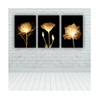 Quadros Decorativos Quarto Floral Flores Amarelas 80x60