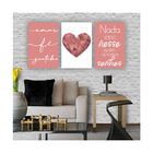 Quadros Decorativos Quarto Frases Amor Fe Gratidão Coração Ro
