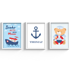 Quadros Decorativos Quarto Infantil Bebê Moldura E Vidro Ursi