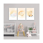 Quadros Decorativos Quarto Infantil Safari Elefante, Leão E G
