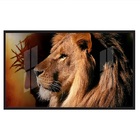 Quadros Decorativos Religioso Leão Judá Moldura Preta