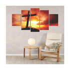 Quadros Decorativos Religioso Por Do Sol Cruz Sala Quarto