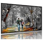 Quadros Decorativos Romantico Bosque City Moldura Preta