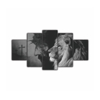 Quadros Decorativos Sala Leão Judá E Jesus + Cruz Religioso P