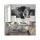 Quadros Decorativos Sala Leão Judá E Jesus + Cruz Religioso P