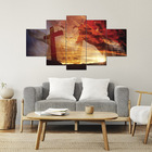 Quadros Decorativos Sala Leão Judá Jesus Cruz Religioso Kit