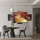 Quadros Decorativos Sala Leão Judá Jesus Cruz Religioso Kit