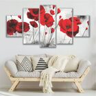 Quadros Decorativos Sala Quarto Flor Papoula Vermelha