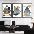 Quadros Decorativos Textura Cx Alta 3x 40x60 Geométricos - Mo