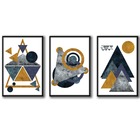 Quadros Decorativos Textura Cx Alta 3x 40x60 Geométricos - Mo