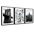 Quadros Decorativos Textura Cx Alta 3x 40x60 I Love New York