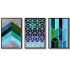 Quadros Decorativos Textura Cx Alta 40x60 Chevron Cores 3 Un