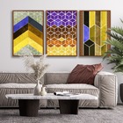 Quadros Decorativos Textura Cx Alta 40x60 Chevron Cores 3 Un