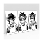 Quadros Decorativos Três Macacos Sábios Don´t See Hear Speak