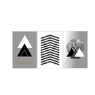 Quadros Mosaico Decorativo Triangulo Geometrico - Branca