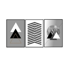 Quadros Mosaico Decorativo Triangulo Geometrico - Preta