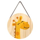 Quadros Pinus Redonda Infantil Girafa