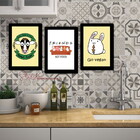 Quadros Placas Mdf 6mm Cozinha Vegano Quarto Sala 3 Un 29x20