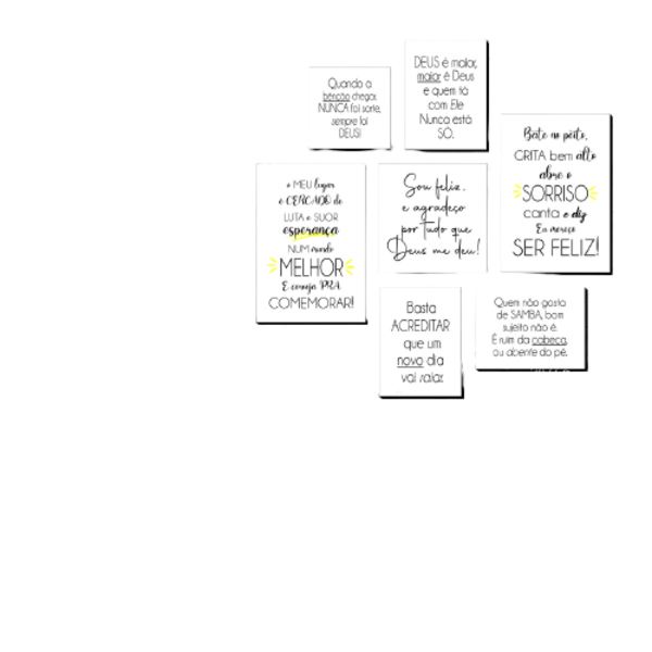 Quadros Placas Mdf 6mm Sala Quarto Pagode Samba 7 Un 20x29