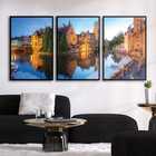 Quadros Premium Textura Cxalta Cidade Do Lago 40x60 3un - Mol