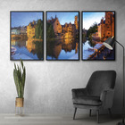 Quadros Premium Textura Cxalta Cidade Do Lago 40x60 3un - Mol