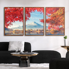Quadros Premium Textura Cxalta Monte Fuji Outono 40x60 3un -