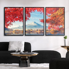 Quadros Premium Textura Cxalta Monte Fuji Outono 40x60 3un -
