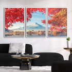 Quadros Premium Textura Cxalta Monte Fuji Outono 40x60 3un -