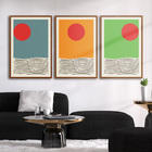 Quadros Premium Textura Cxalta Sol Cores Asbtrato 40x60 3un -