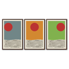 Quadros Sol Cores Abstrato Premium  Moldura Alta 40x60 Título