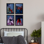 Quadros Superman Geek Moldura Preta 22x32cm 4un
