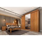 Quarto Adulto Completo Guarda Roupa 3 Portas Com Cama Casal E